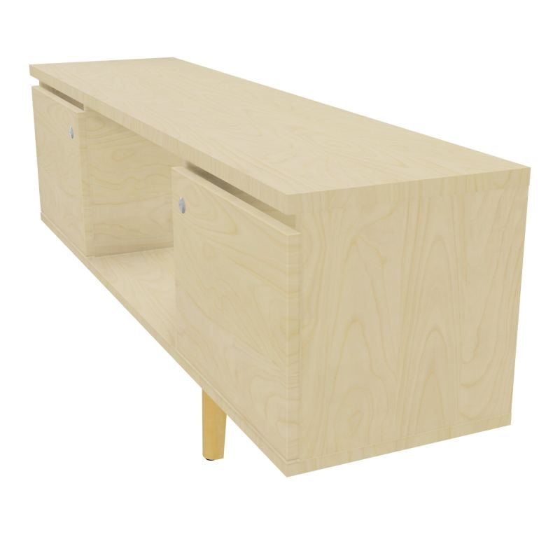 JAMES MEUBLE 2 PTE&NICHE L142P36 H73,5 P.BOIS INC.PLATI.MET.BENCH ROBIN P1420 N8 N8 SG MS