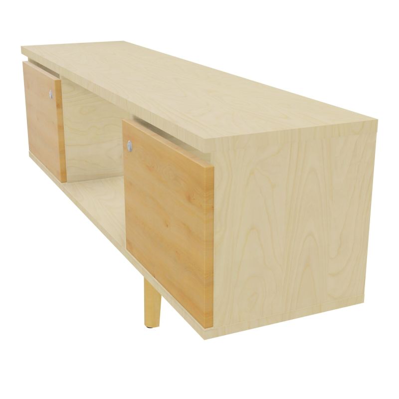 JAMES MEUBLE 2 PTE&NICHE L142P36 H73,5 P.BOIS INC.PLATI.MET.BENCH ROBIN P1420 N8 R5 SO MS
