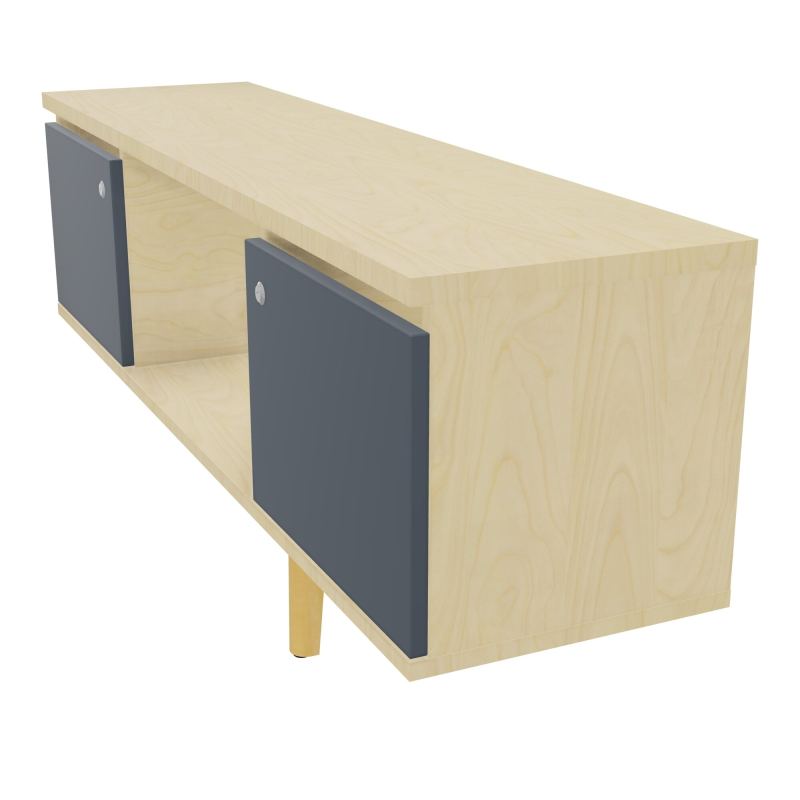 JAMES MEUBLE 2 PTE&NICHE L142P36 H73,5 P.BOIS INC.PLATI.MET.BENCH ROBIN P1420 N8 R6 ZC MS