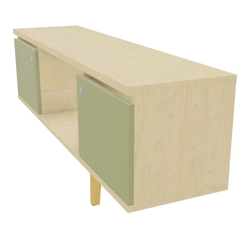 JAMES MEUBLE 2 PTE&NICHE L142P36 H73,5 P.BOIS INC.PLATI.MET.BENCH ROBIN P1420 N8 R7 ZC MS