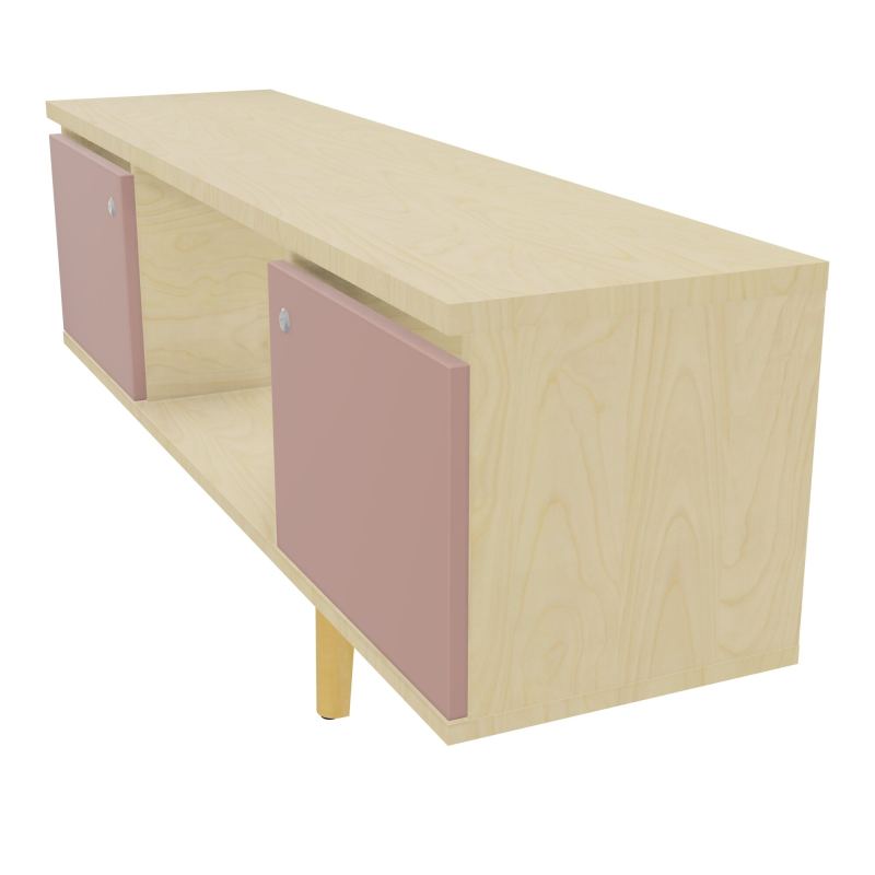 JAMES MEUBLE 2 PTE&NICHE L142P36 H73,5 P.BOIS INC.PLATI.MET.BENCH ROBIN P1420 N8 R8 ZC MS