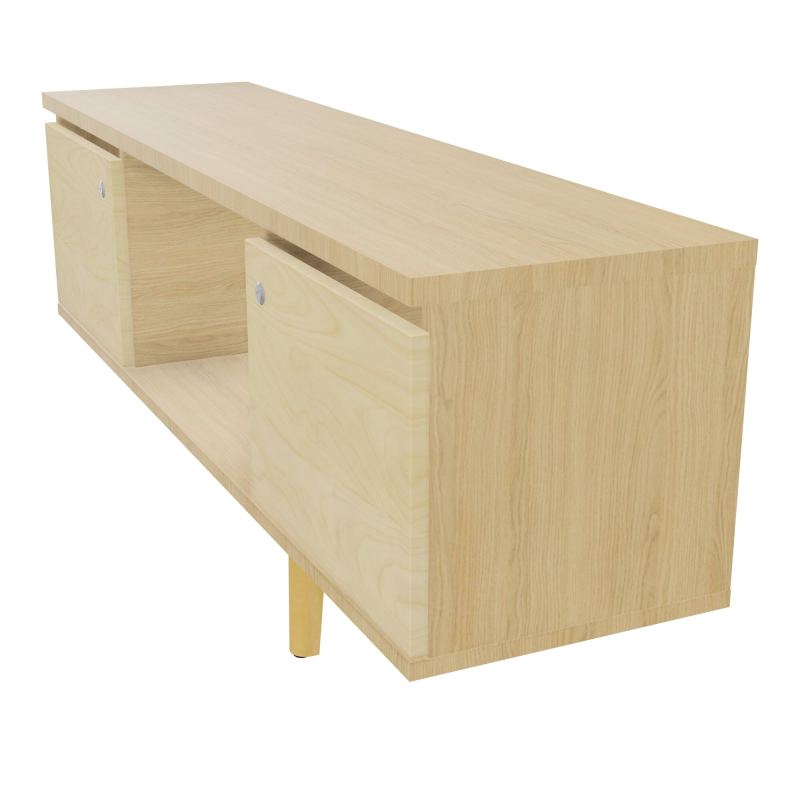 JAMES MEUBLE 2 PTE&NICHE L142P36 H73,5 P.BOIS INC.PLATI.MET.BENCH ROBIN P1420 R1 N8 ZC MS