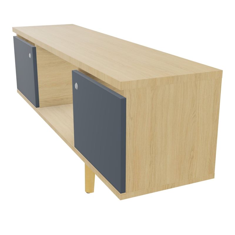 JAMES MEUBLE 2 PTE&NICHE L142P36 H73,5 P.BOIS INC.PLATI.MET.BENCH ROBIN P1420 R1 R6 SO MS