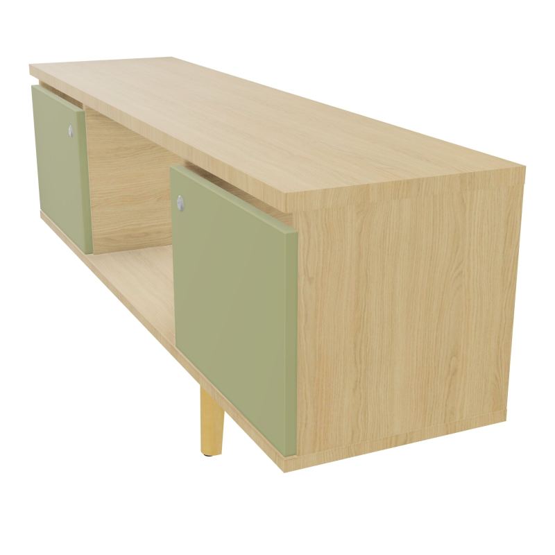 JAMES MEUBLE 2 PTE&NICHE L142P36 H73,5 P.BOIS INC.PLATI.MET.BENCH ROBIN P1420 R1 R7 SG MS