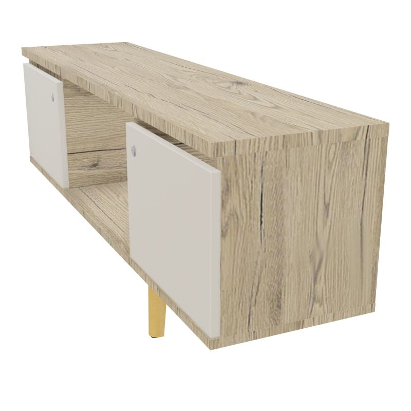 JAMES MEUBLE 2 PTE&NICHE L142P36 H73,5 P.BOIS INC.PLATI.MET.BENCH ROBIN P1420 R3 N5 ZC MS