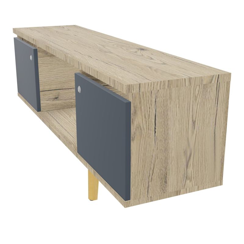 JAMES MEUBLE 2 PTE&NICHE L142P36 H73,5 P.BOIS INC.PLATI.MET.BENCH ROBIN P1420 R3 R6 ZC MS