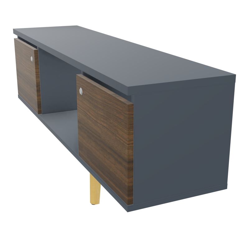 JAMES MEUBLE 2 PTE&NICHE L142P36 H73,5 P.BOIS INC.PLATI.MET.BENCH ROBIN P1420 R6 N6 SG MS