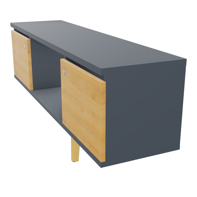 JAMES MEUBLE 2 PTE&NICHE L142P36 H73,5 P.BOIS INC.PLATI.MET.BENCH ROBIN P1420 R6 R5 ZC MS