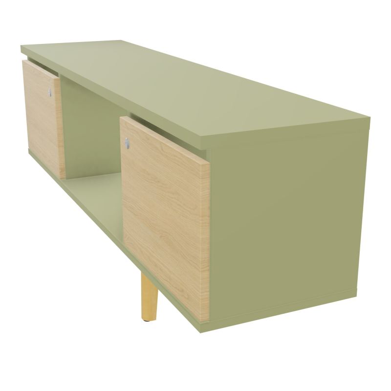 JAMES MEUBLE 2 PTE&NICHE L142P36 H73,5 P.BOIS INC.PLATI.MET.BENCH ROBIN P1420 R7 R1 ZC MS