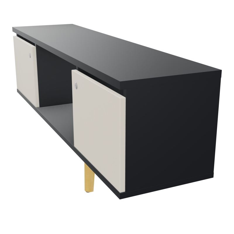 JAMES MEUBLE 2 PTE&NICHE L142P36 H73,5 P.BOIS INC.PLATI.MET.BENCH ROBIN P1420 R9 N5 ZC MS