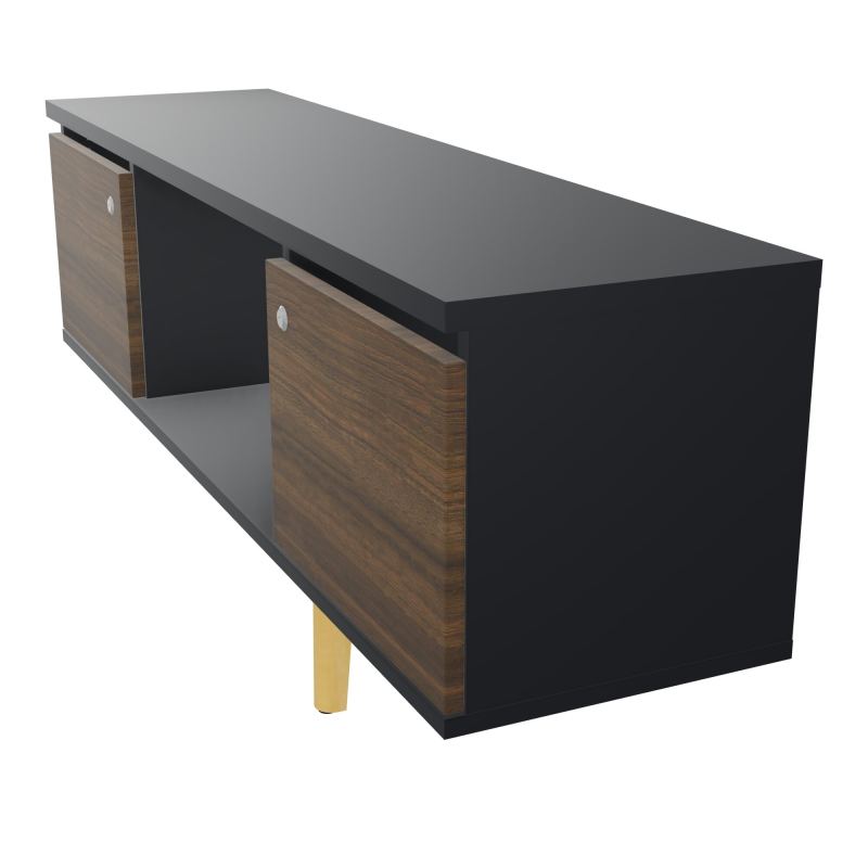 JAMES MEUBLE 2 PTE&NICHE L142P36 H73,5 P.BOIS INC.PLATI.MET.BENCH ROBIN P1420 R9 N6 SO MS