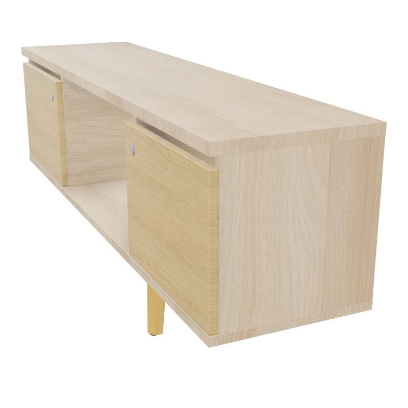 JAMES MEUBLE 2 PTE&NICHE L142P36 H73,5 P.BOIS INC.PLATI.MET.BENCH ROBIN P1420 RZ R1 SG MS