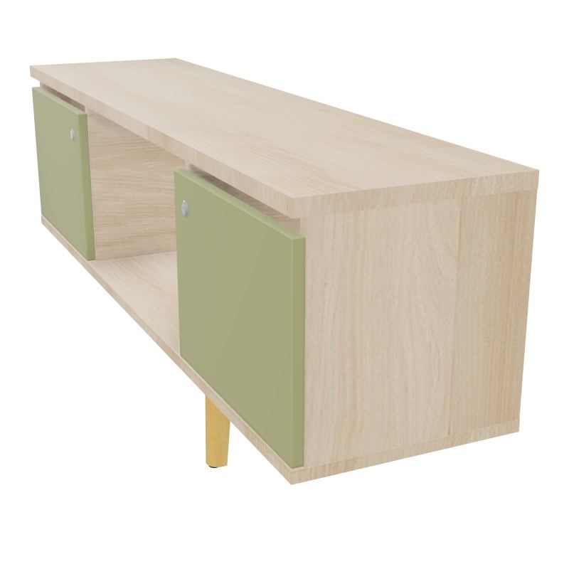 JAMES MEUBLE 2 PTE&NICHE L142P36 H73,5 P.BOIS INC.PLATI.MET.BENCH ROBIN P1420 RZ R7 SG MS