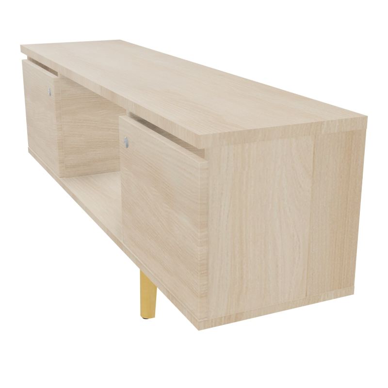 JAMES MEUBLE 2 PTE&NICHE L142P36 H73,5 P.BOIS INC.PLATI.MET.BENCH ROBIN P1420 RZ RZ ZC MS