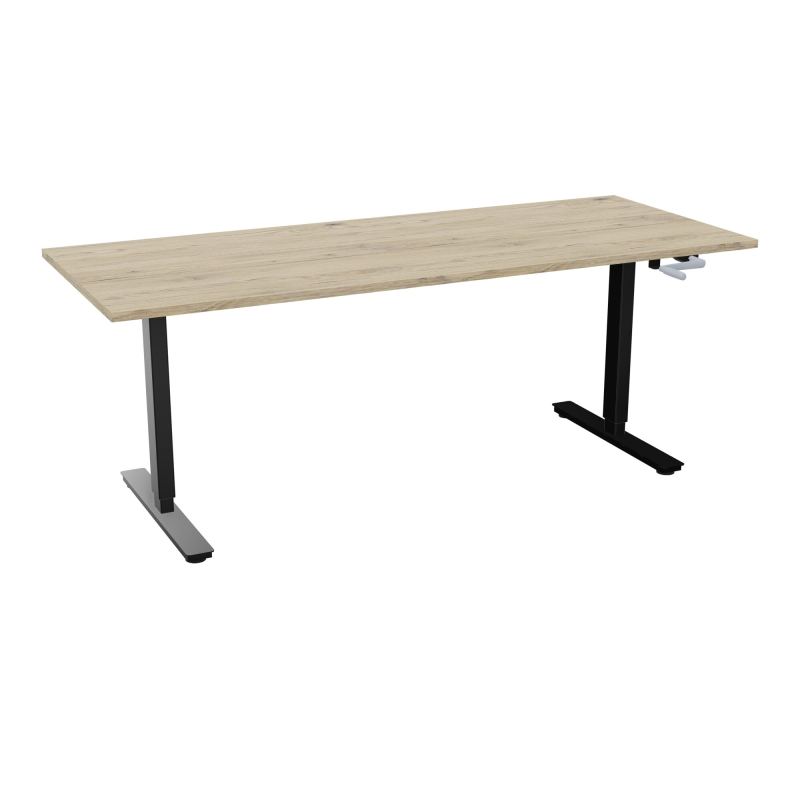 AXEL 2 BUREAU RECT 200X80 PP OBT - SYST. MANIVELLE  R3 SG