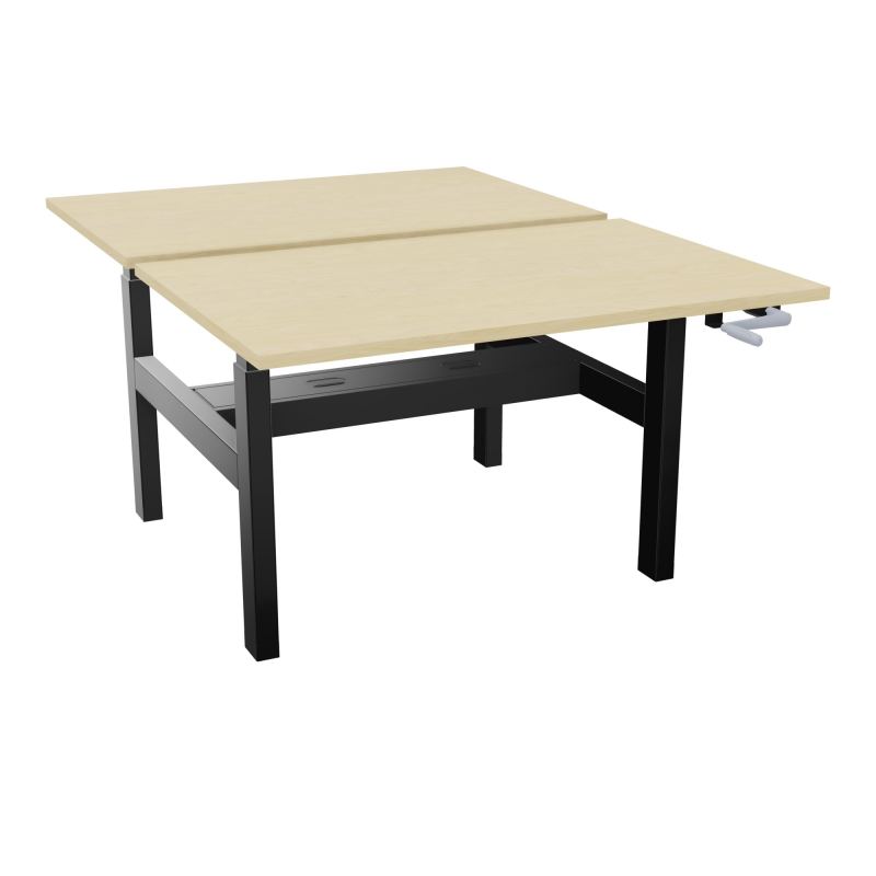 AXEL 2 BENCH 2 x RECT. L120XP80 PP OBT - SYST. MANIVELLE N8 SG