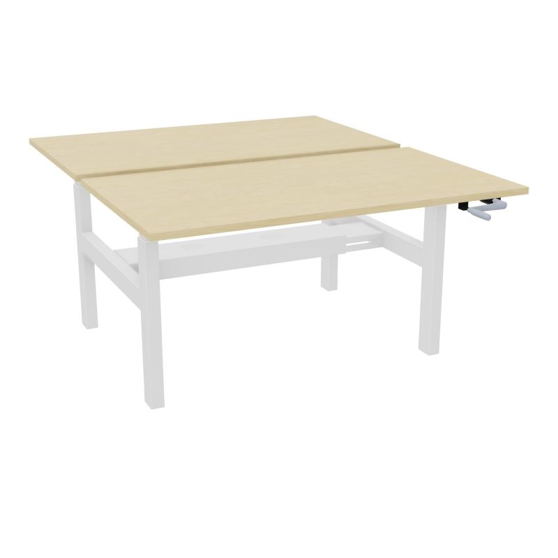 AXEL 2 BENCH 2 x RECT. L140XP80 PP OBT - SYST. MANIVELLE N8 SO