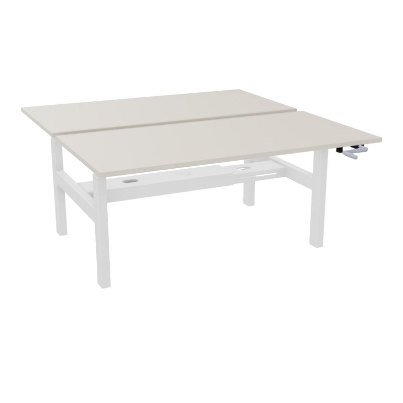 AXEL 2 BENCH 2 x RECT. L160XP80 PP OBT - SYST. MANIVELLE N5 SO