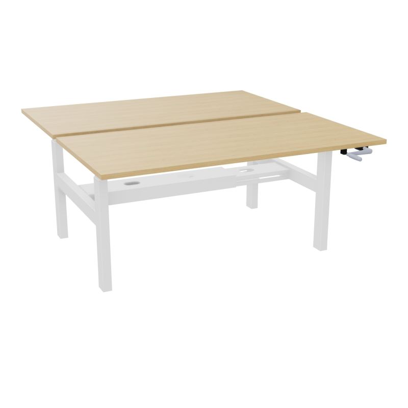 AXEL 2 BENCH 2 x RECT. L160XP80 PP OBT - SYST. MANIVELLE R1 SO