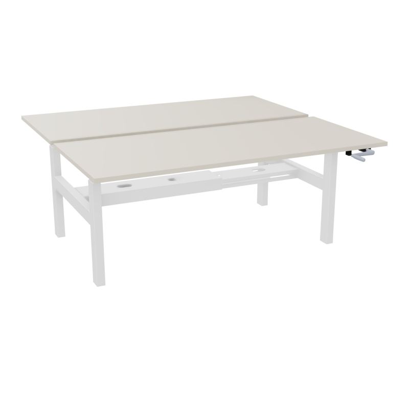 AXEL 2 BENCH 2 x RECT. L180XP80 PP OBT - SYST. MANIVELLE N5 SO