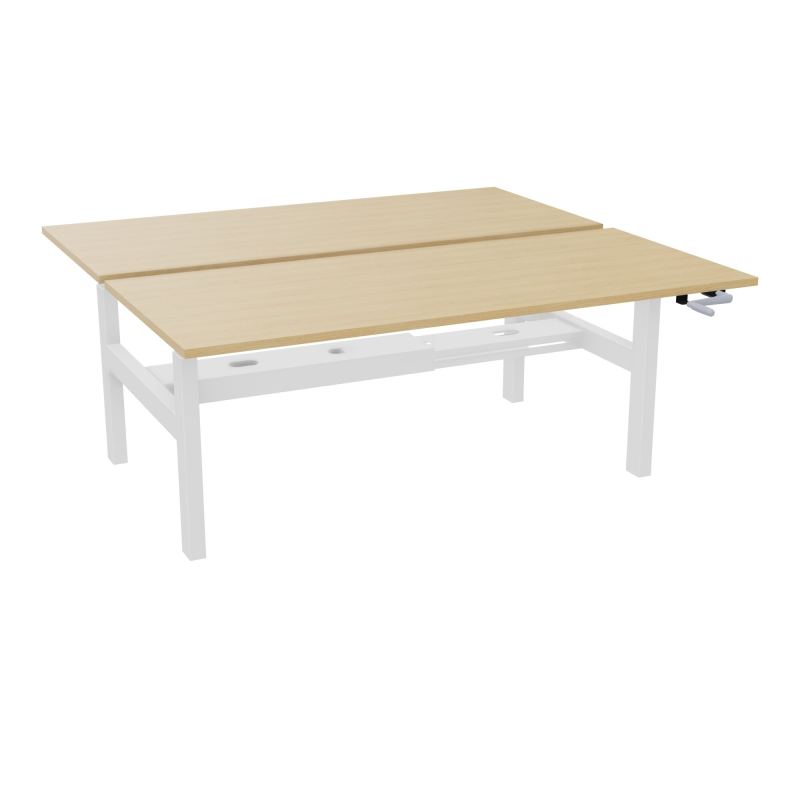 AXEL 2 BENCH 2 x RECT. L180XP80 PP OBT - SYST. MANIVELLE R1 SO