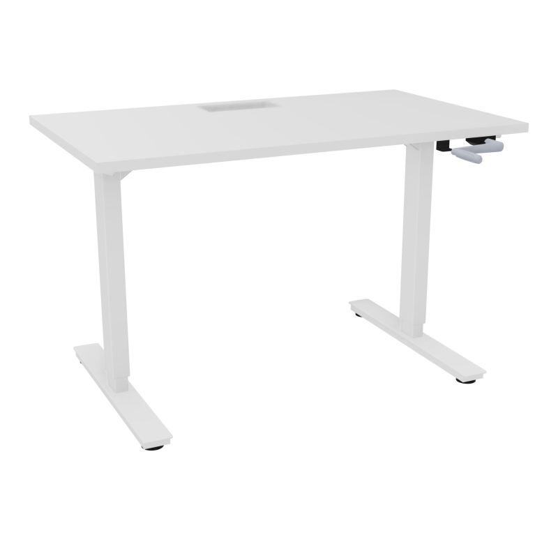 AXEL 2 BUREAU RECT 120X70+ DECOUPE TRAPPE + GOUL - SYST.MANIVELLE MG SO