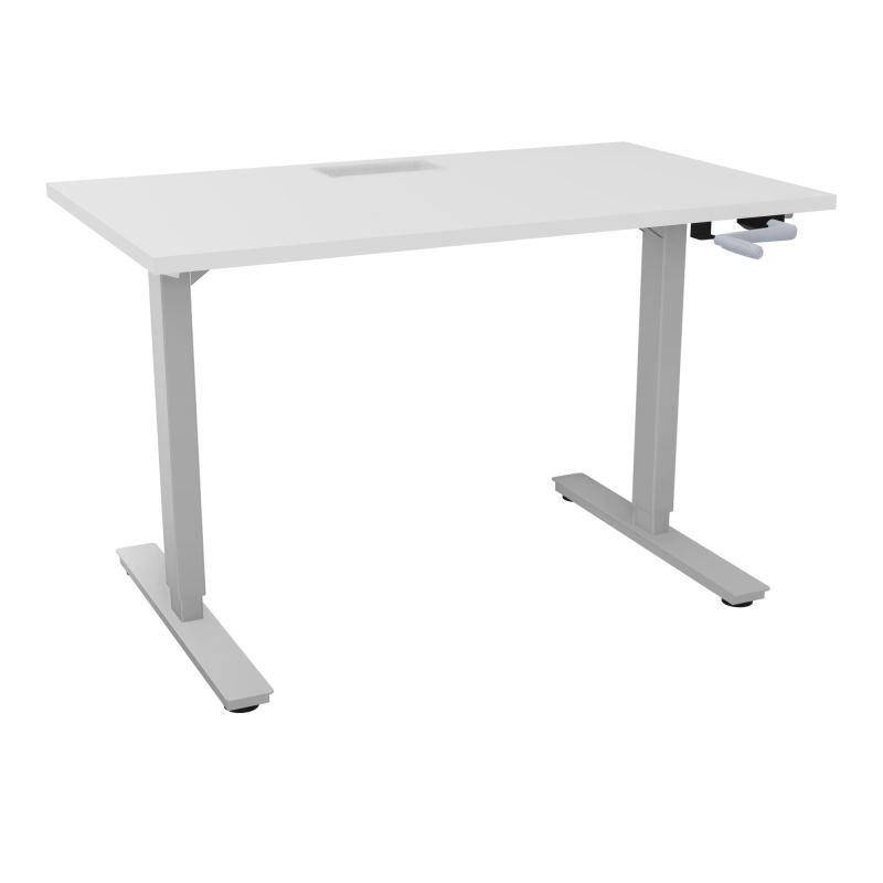 AXEL 2 BUREAU RECT 120X70+ DECOUPE TRAPPE + GOUL - SYST.MANIVELLE MG Z4