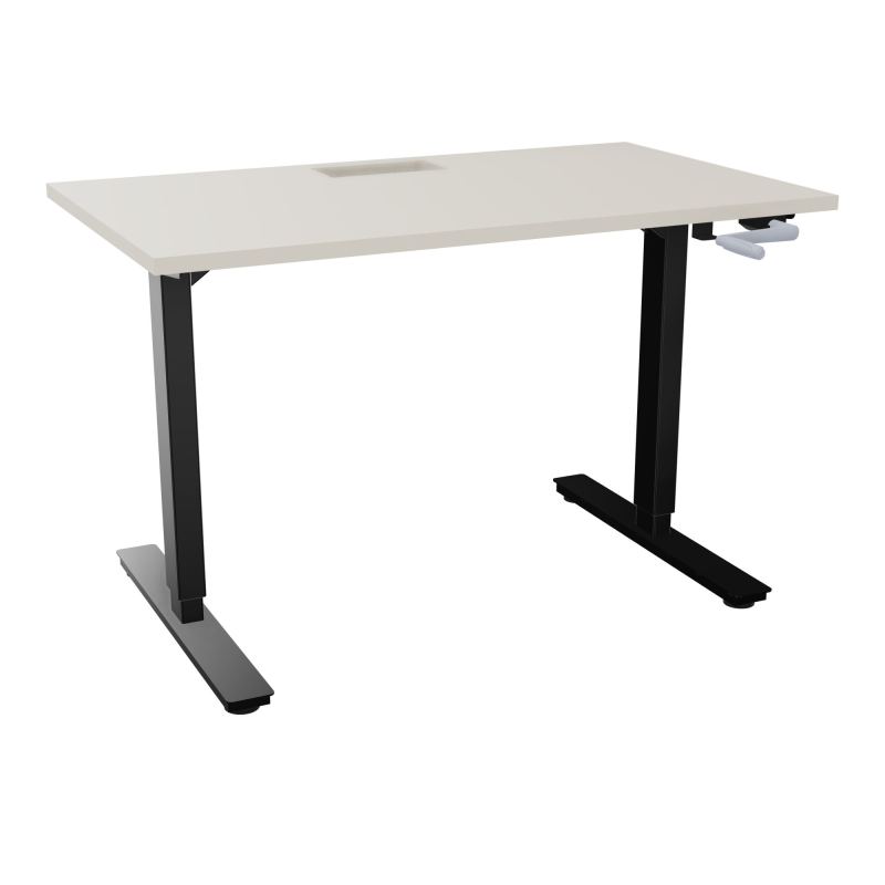 AXEL 2 BUREAU RECT 120X70+ DECOUPE TRAPPE + GOUL - SYST.MANIVELLE N5 SG