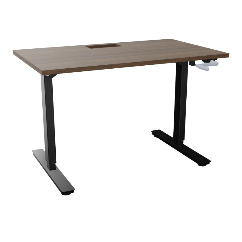 AXEL 2 BUREAU RECT 120X70+ DECOUPE TRAPPE + GOUL - SYST.MANIVELLE N6 SG