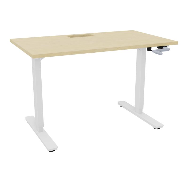 AXEL 2 BUREAU RECT 120X70+ DECOUPE TRAPPE + GOUL - SYST.MANIVELLE N8 SO