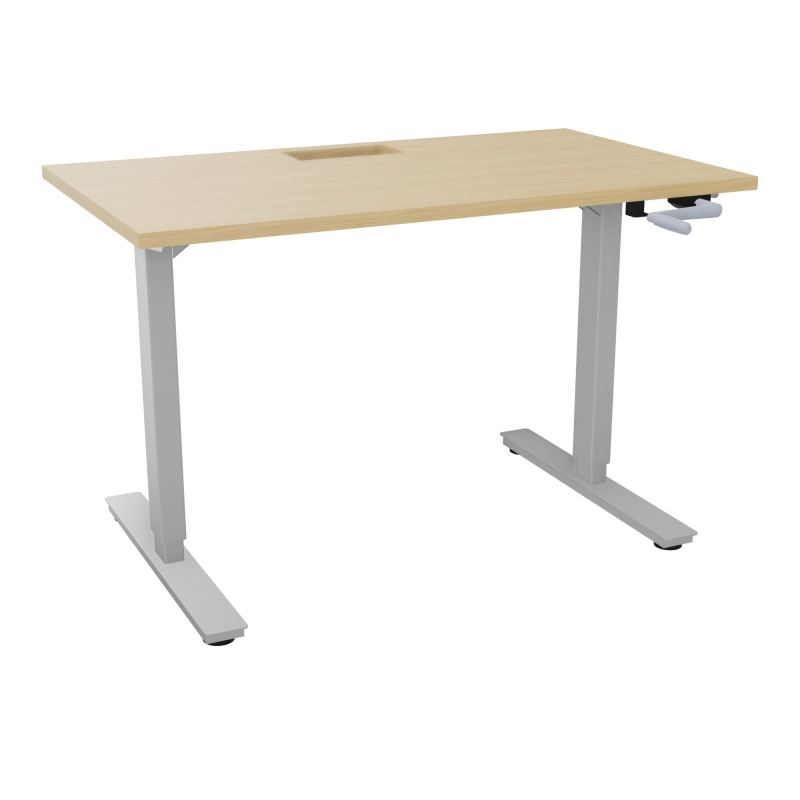 AXEL 2 BUREAU RECT 120X70+ DECOUPE TRAPPE + GOUL - SYST.MANIVELLE R1 Z4