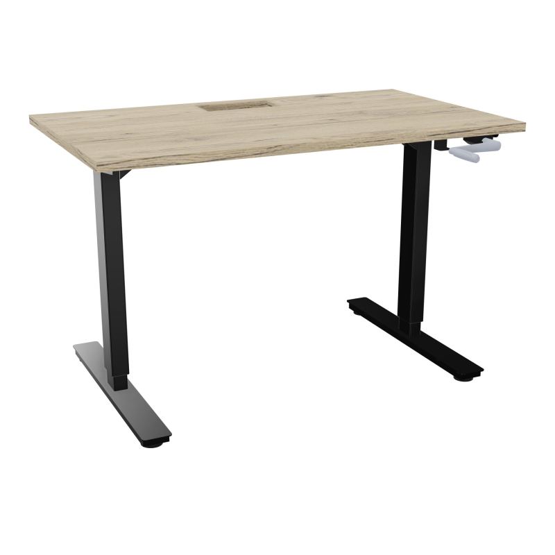 AXEL 2 BUREAU RECT 120X70+ DECOUPE TRAPPE + GOUL - SYST.MANIVELLE R3 SG