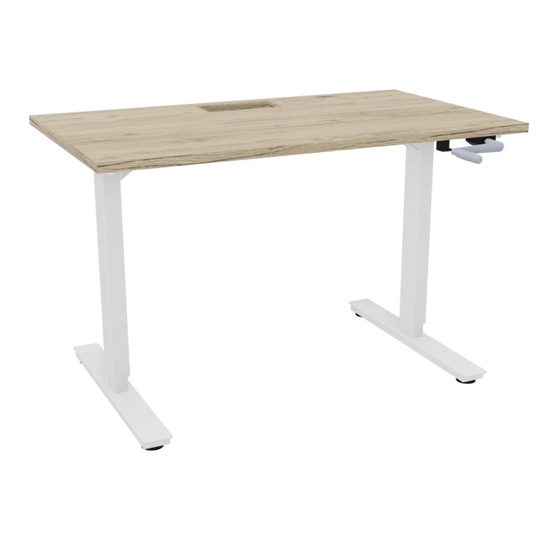 AXEL 2 BUREAU RECT 120X70+ DECOUPE TRAPPE + GOUL - SYST.MANIVELLE R3 SO