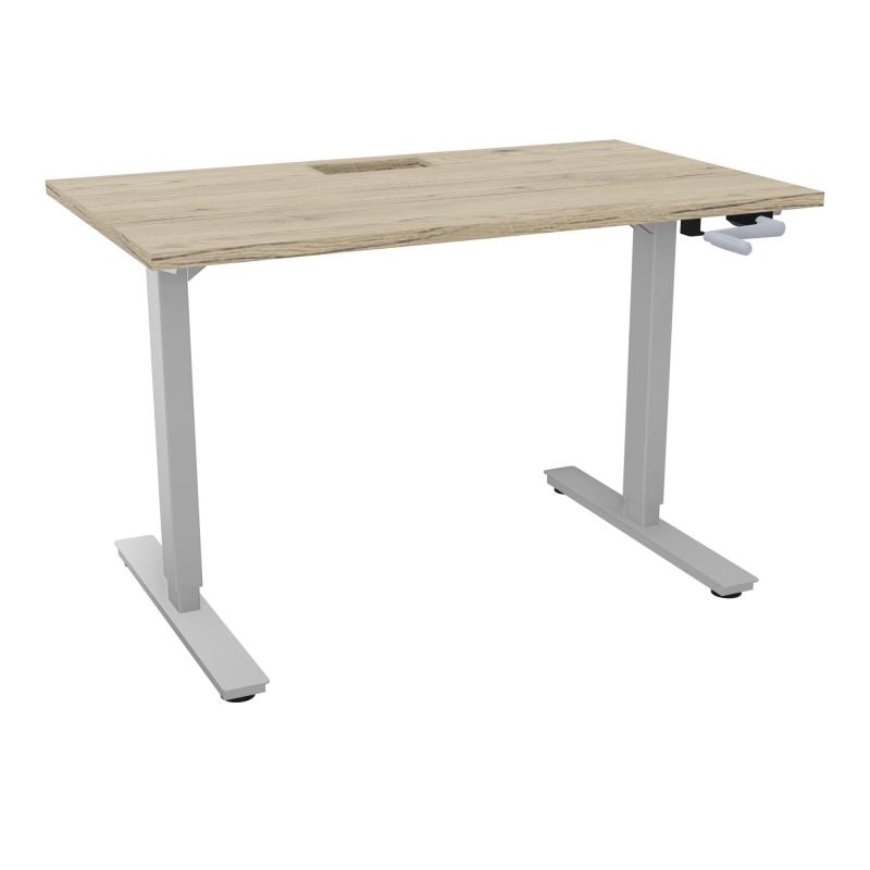 AXEL 2 BUREAU RECT 120X70+ DECOUPE TRAPPE + GOUL - SYST.MANIVELLE R3 Z4