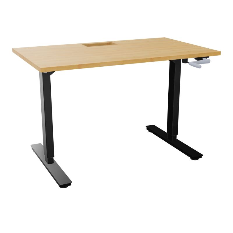 AXEL 2 BUREAU RECT 120X70+ DECOUPE TRAPPE + GOUL - SYST.MANIVELLE R5 SG