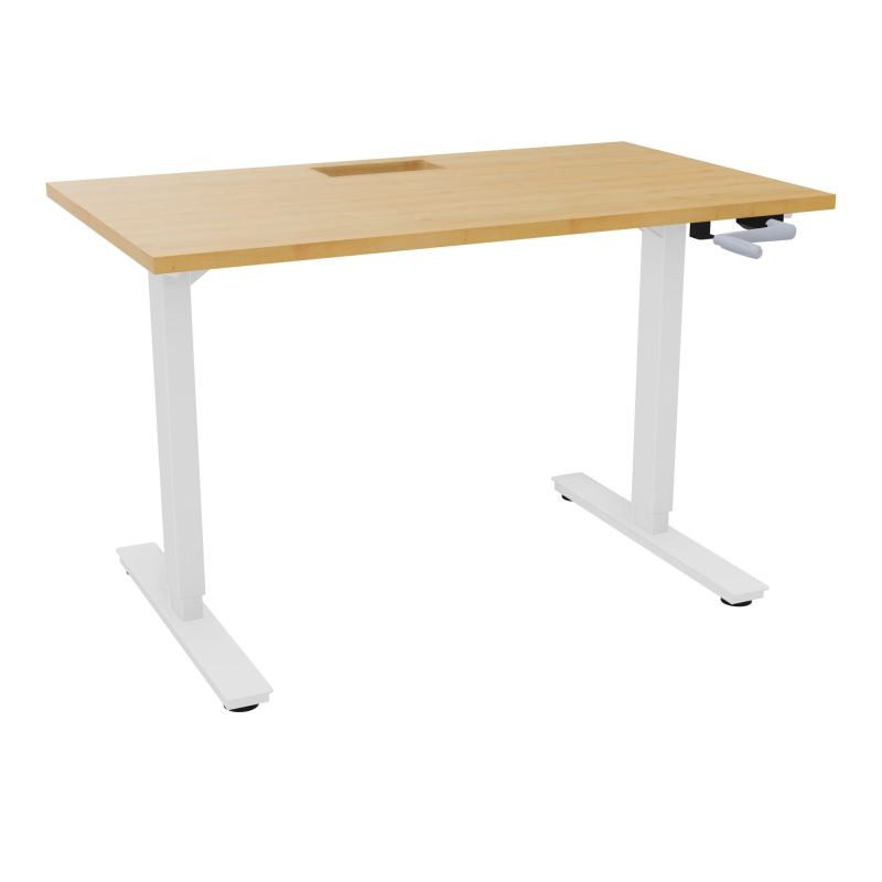 AXEL 2 BUREAU RECT 120X70+ DECOUPE TRAPPE + GOUL - SYST.MANIVELLE R5 SO