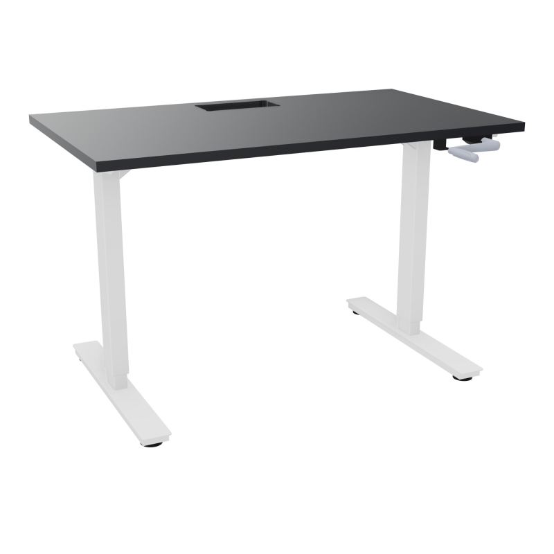 AXEL 2 BUREAU RECT 120X70+ DECOUPE TRAPPE + GOUL - SYST.MANIVELLE R9 SO