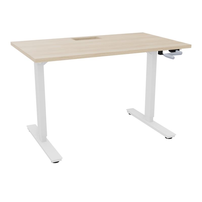 AXEL 2 BUREAU RECT 120X70+ DECOUPE TRAPPE + GOUL - SYST.MANIVELLE RZ SO