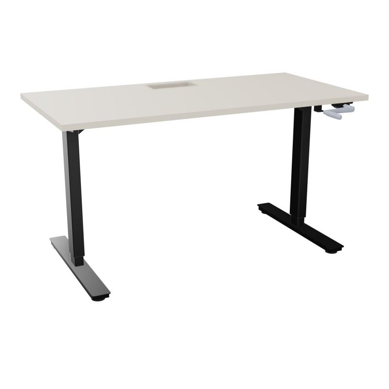 AXEL 2 BUREAU RECT 140X70+ DECOUPE TRAPPE + GOUL - SYST.MANIVELLE N5 SG