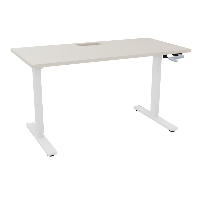 AXEL 2 BUREAU RECT 140X70+ DECOUPE TRAPPE + GOUL - SYST.MANIVELLE N5 SO