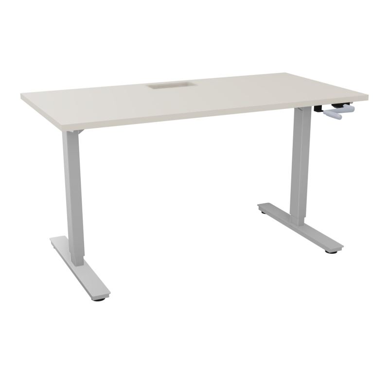AXEL 2 BUREAU RECT 140X70+ DECOUPE TRAPPE + GOUL - SYST.MANIVELLE N5 Z4
