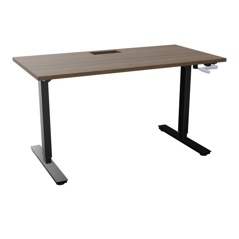 AXEL 2 BUREAU RECT 140X70+ DECOUPE TRAPPE + GOUL - SYST.MANIVELLE N6 SG