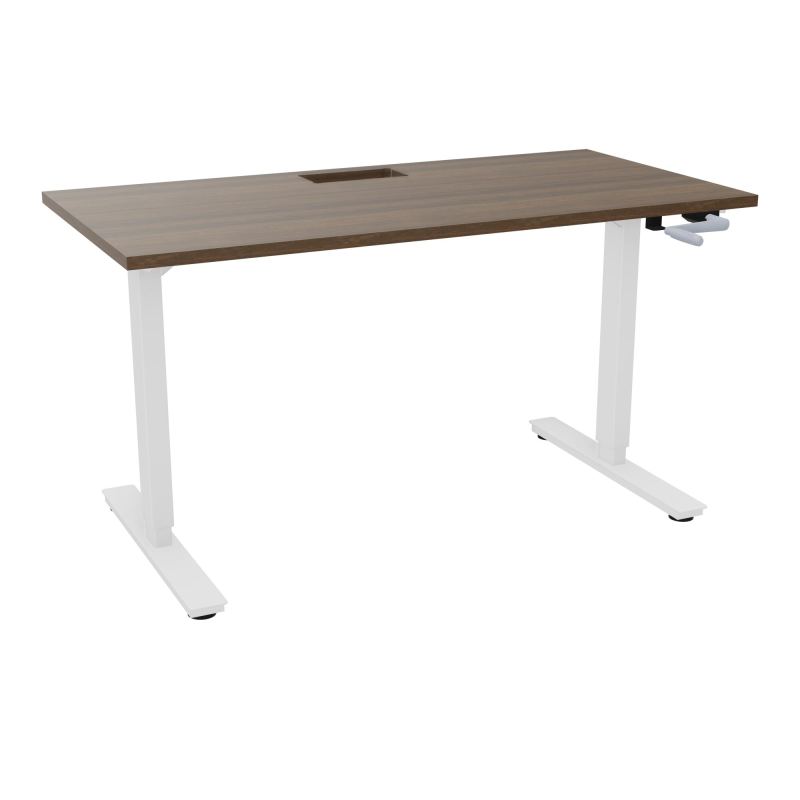 AXEL 2 BUREAU RECT 140X70+ DECOUPE TRAPPE + GOUL - SYST.MANIVELLE N6 SO