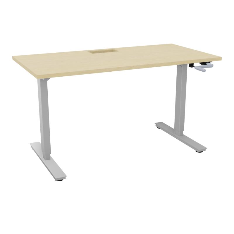 AXEL 2 BUREAU RECT 140X70+ DECOUPE TRAPPE + GOUL - SYST.MANIVELLE N8 Z4