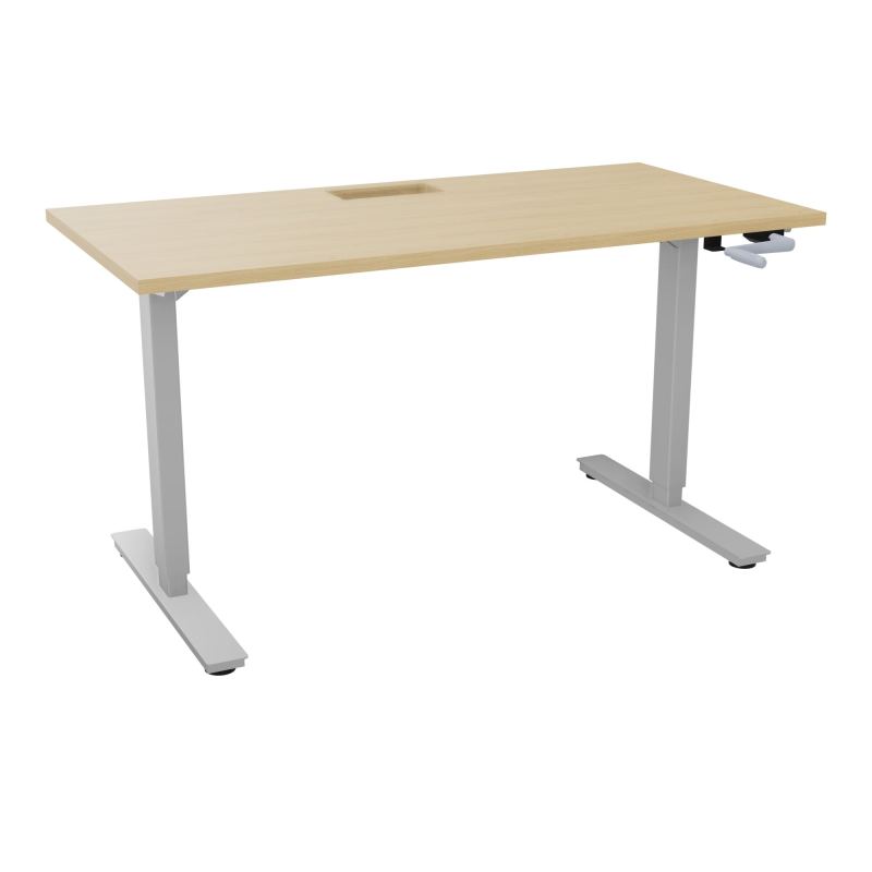 AXEL 2 BUREAU RECT 140X70+ DECOUPE TRAPPE + GOUL - SYST.MANIVELLE R1 Z4