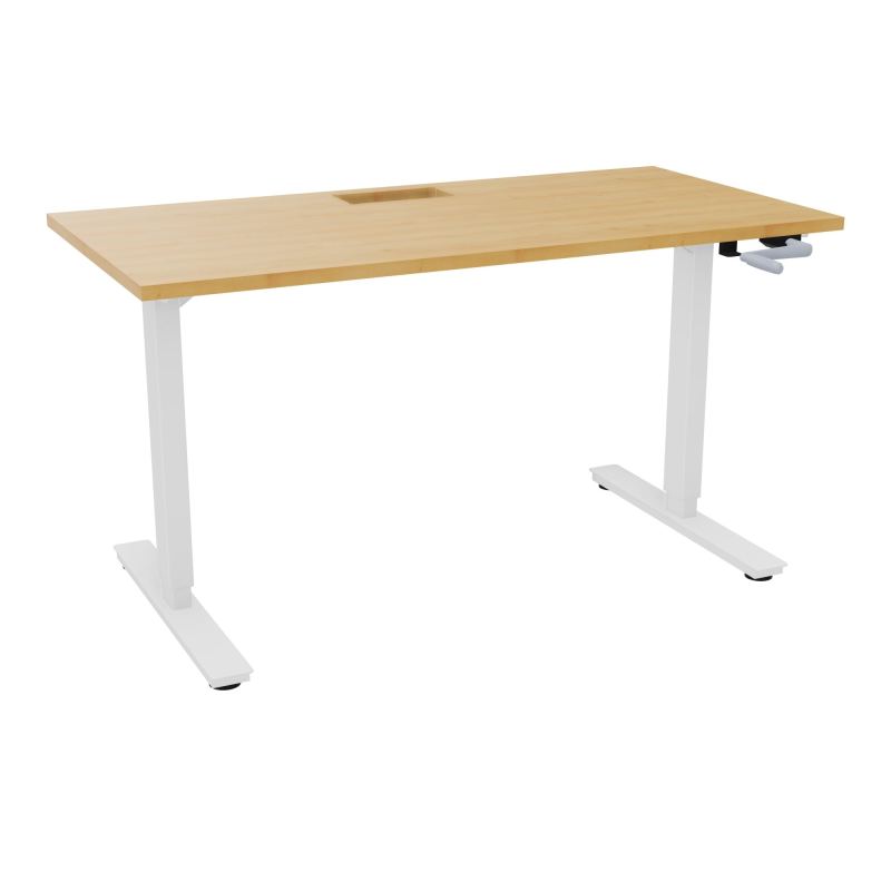 AXEL 2 BUREAU RECT 140X70+ DECOUPE TRAPPE + GOUL - SYST.MANIVELLE R5 SO