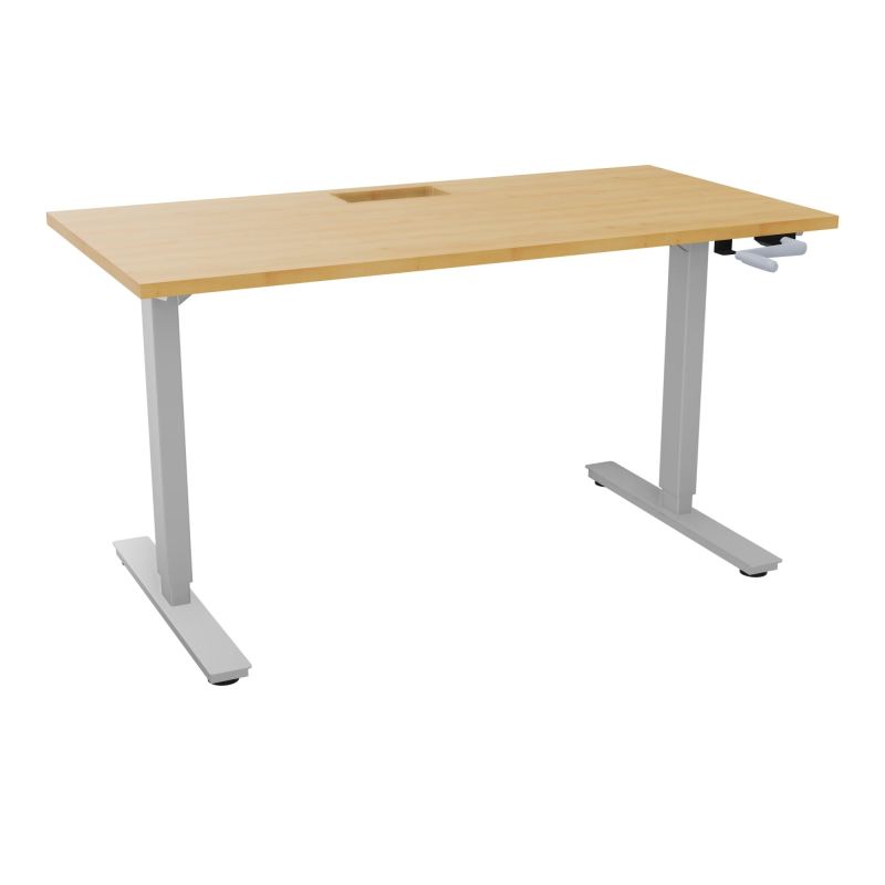 AXEL 2 BUREAU RECT 140X70+ DECOUPE TRAPPE + GOUL - SYST.MANIVELLE R5 Z4