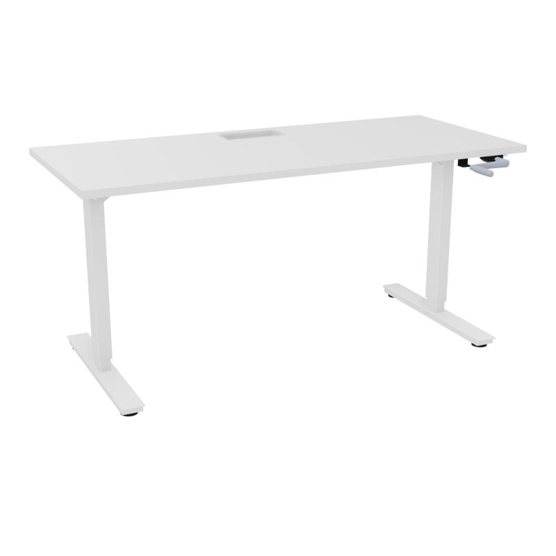 AXEL 2 BUREAU RECT 160X70+ DECOUPE TRAPPE + GOUL - SYST.MANIVELLE MG SO