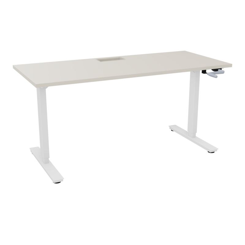 AXEL 2 BUREAU RECT 160X70+ DECOUPE TRAPPE + GOUL - SYST.MANIVELLE N5 SO