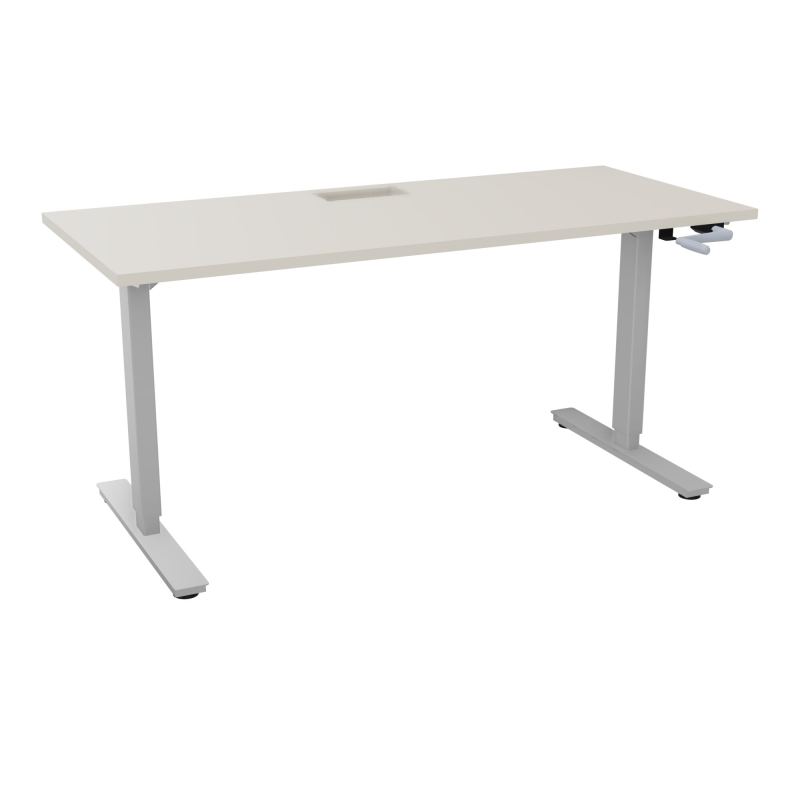 AXEL 2 BUREAU RECT 160X70+ DECOUPE TRAPPE + GOUL - SYST.MANIVELLE N5 Z4